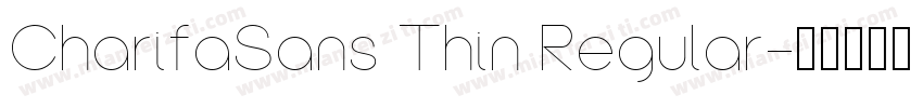 CharifaSans Thin Regular字体转换